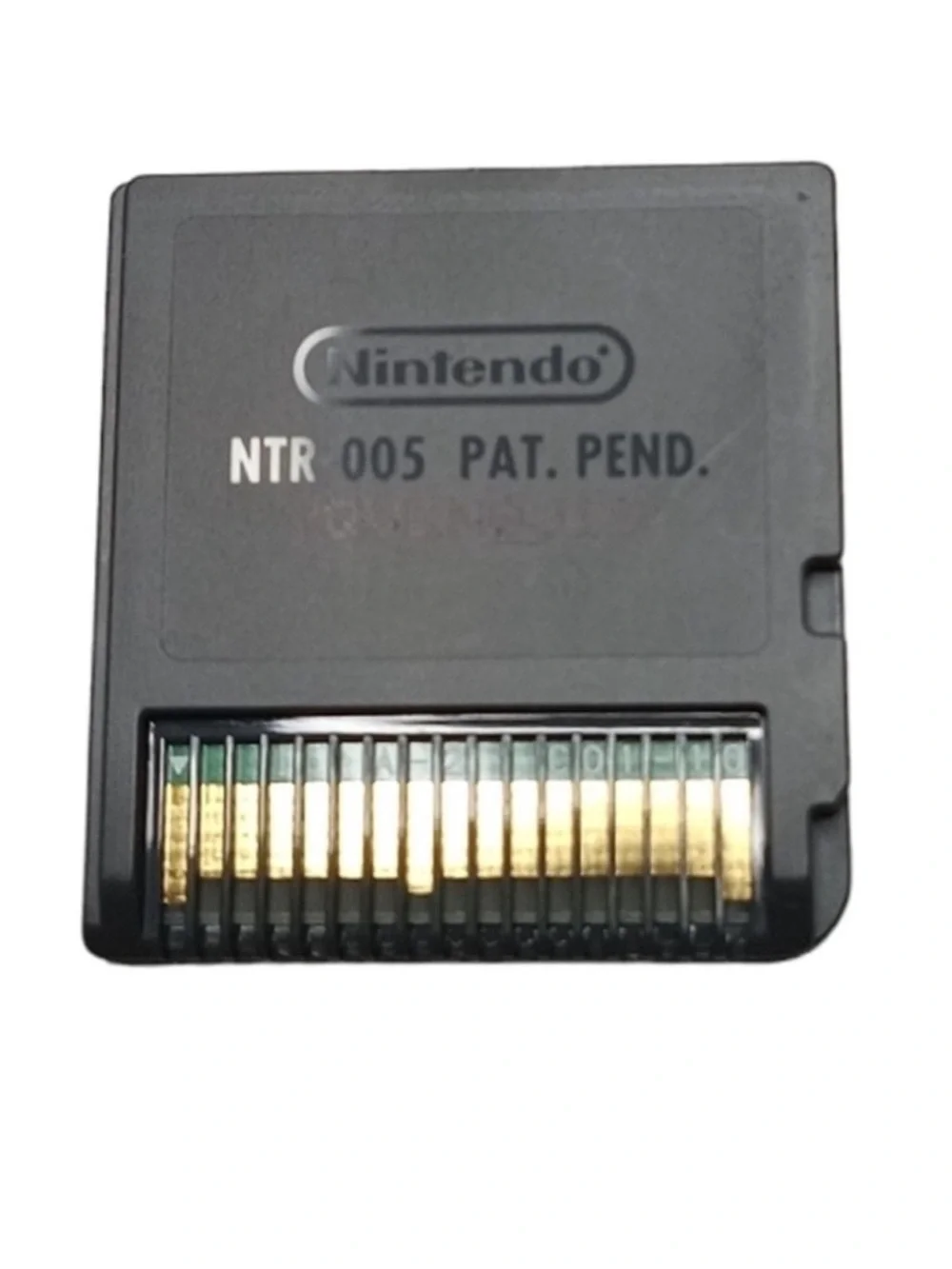 Nintendo DS Game Cartridge — Black Shell with Green and White Label